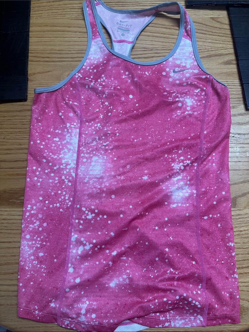 Nike Pink and White Speckled Racerback Tank